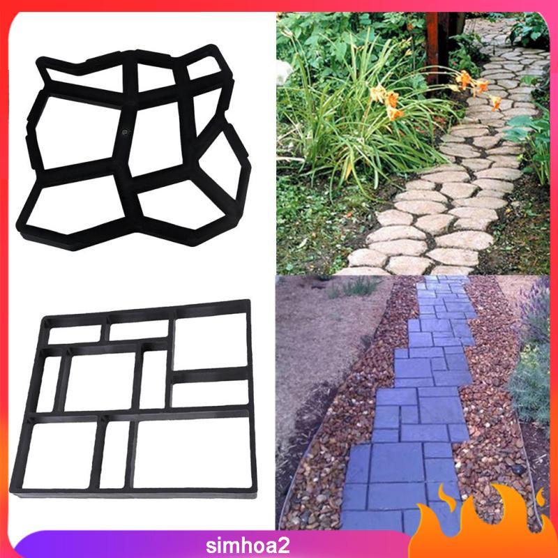 [Simhoa2] Pavement maker Driveway Walk Pavement Mold Patio สนามหญ้าคอนกรีต Stepping Mould