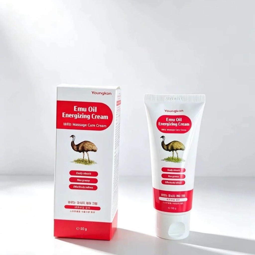 การสูญเสียเงิน Qingyuankang Emu Oil Vitality Cream 50g ไหล่คอเอวขาครีมนวดผ่อนคลาย HZ82826 @