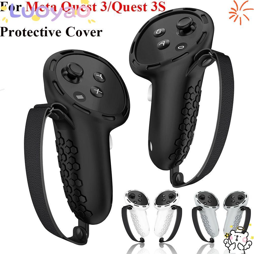 LUOYAO1 Controller Grips ฝาครอบป้องกัน,พร้อมสายคล้องมือ Anti-scratch Controller Handle Sleeve,ลื่นซิ