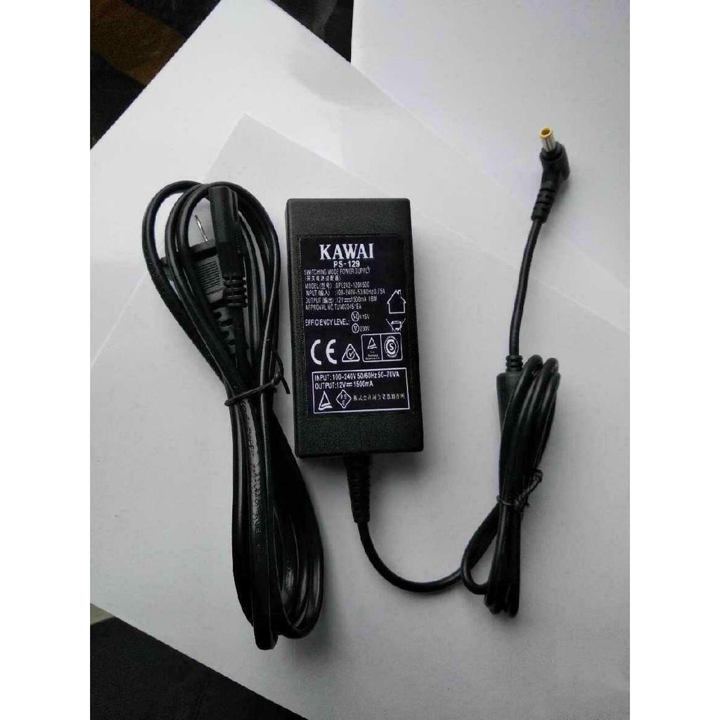 ต้นฉบับKAWAI Kawaii ES100 es110 ES105 ดิจิตอลไฟฟ้าเปียโนอะแดปเตอร์ 12V1.5A