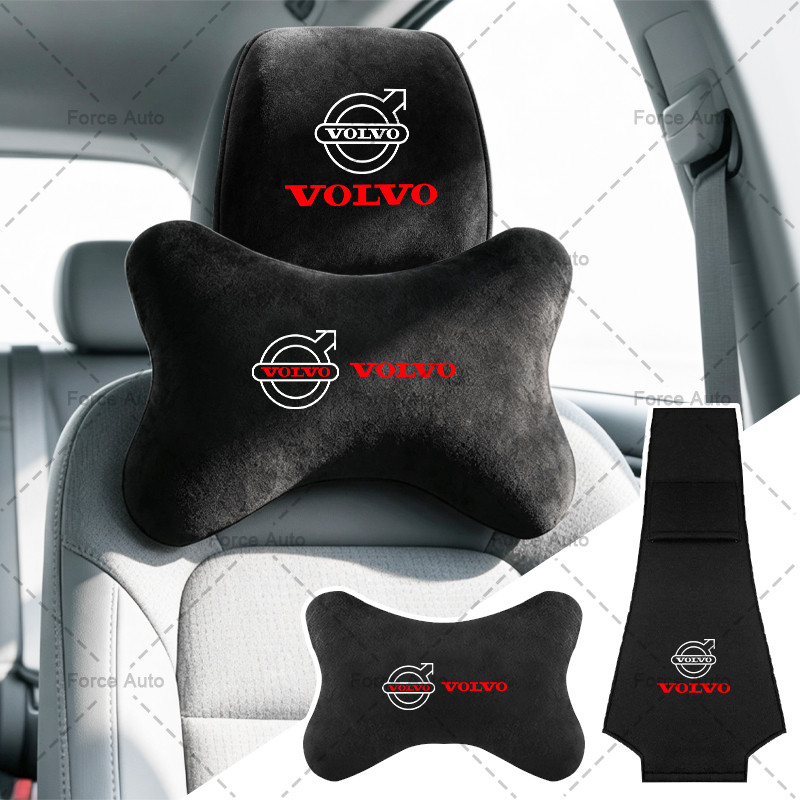 รถพนักพิงศีรษะผ้าฝ้ายหมอนกระดูกรถที่นั่งคอหมอนสําหรับ Volvo XC90 XC70 XC60 V40 V50 V60 S50 S60 S70 S