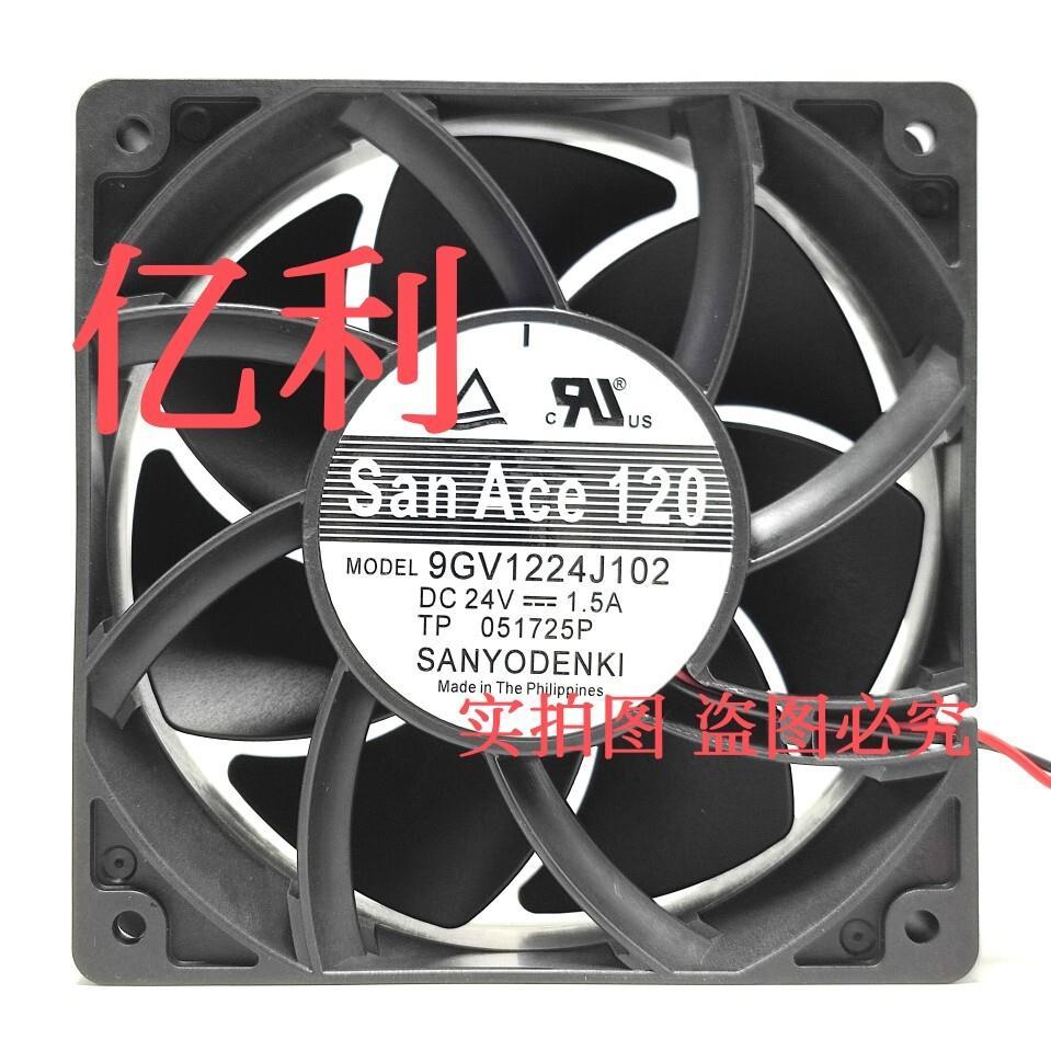 9GV1224J102 9GV1224P1H01 Sanyo 12038 12CM 24V พัดลมระบายความร้อนอินเวอร์เตอร์
