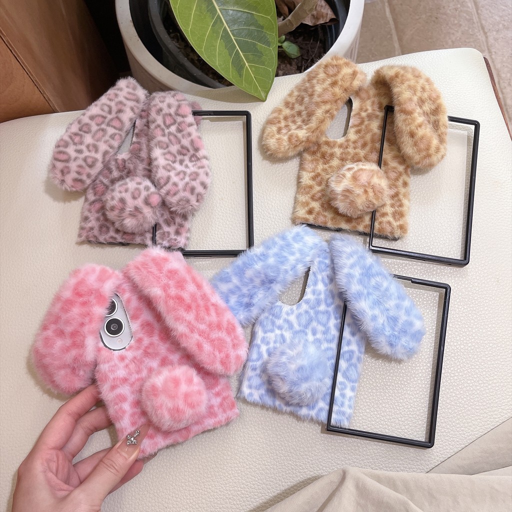 น่ารักFuzzyเสือดาวกระต่ายสําหรับITel A80 A70 A60 A50 A50C A49 A48 A25 Pro A05S A04 4G 5Gน่ารักFuzzyเ