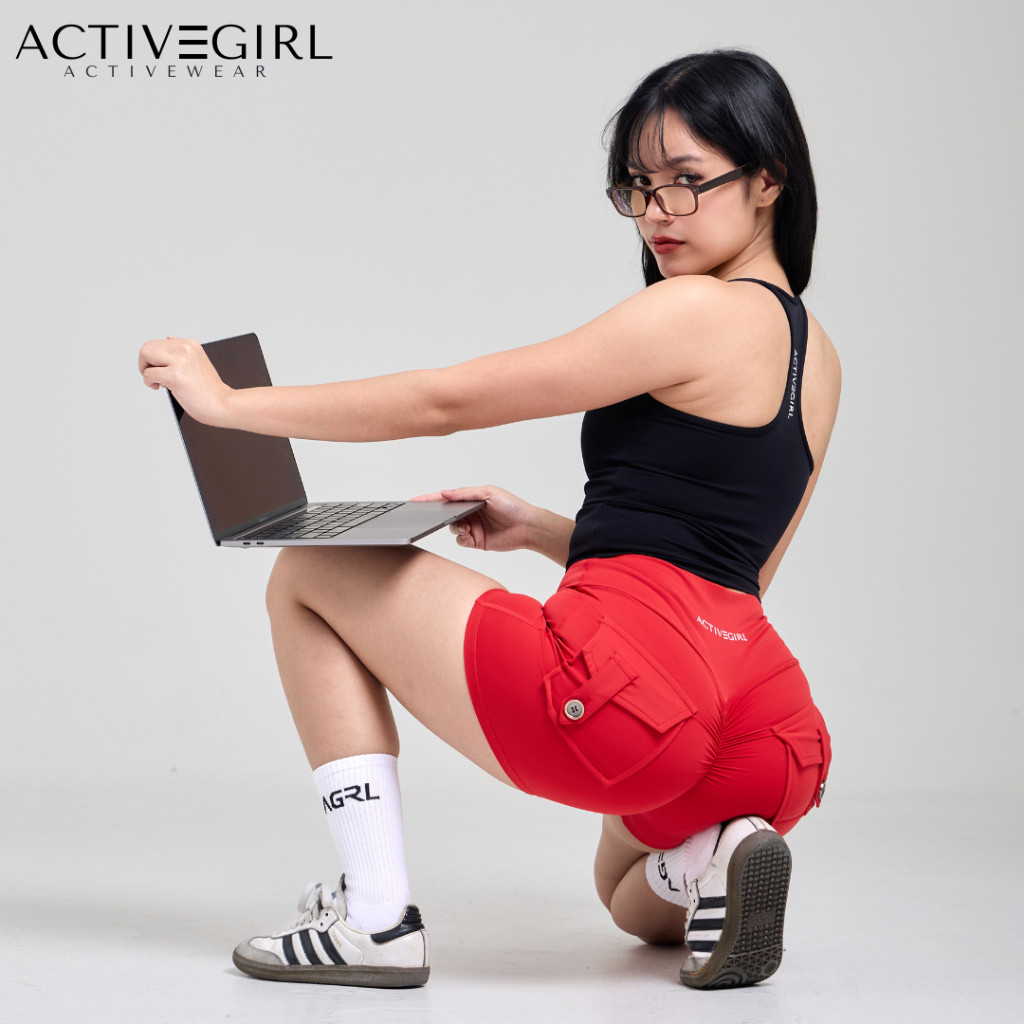 AGRL - Peachy Pocket Shorts กางเกงขาสั้นจั๊มก้น มีกระเป๋า ผ้านุ่มลื่น