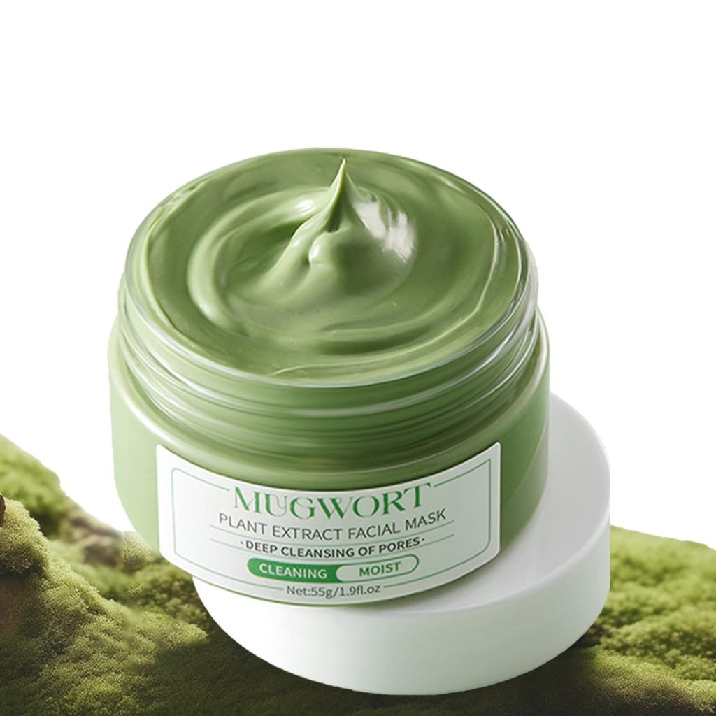 Mugwort Mask for Face & Sensitive Skin – 1.9 fl.oz Deep Cleansing Pore Mask with Mugwort Essence, So