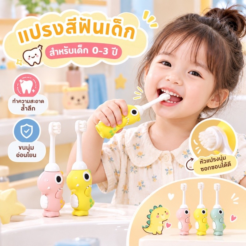 COD แปรงสีฟันนิ้วมือ ซิลิโคนนิ่ม แปรงสีฟันเด็ก ไร้ BPA 0-3 ปี ทำความสะอาดช่องปากเด็ก