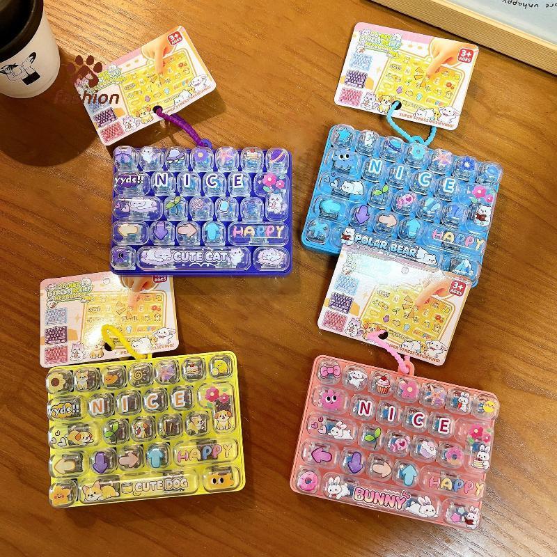 [Fas-t] จี้คีย์บอร์ด Dpression 26 คีย์โปร่งใสน่ารัก Mini Design ของเล่นบรรเทาความเครียดแบบพกพาสําหรั