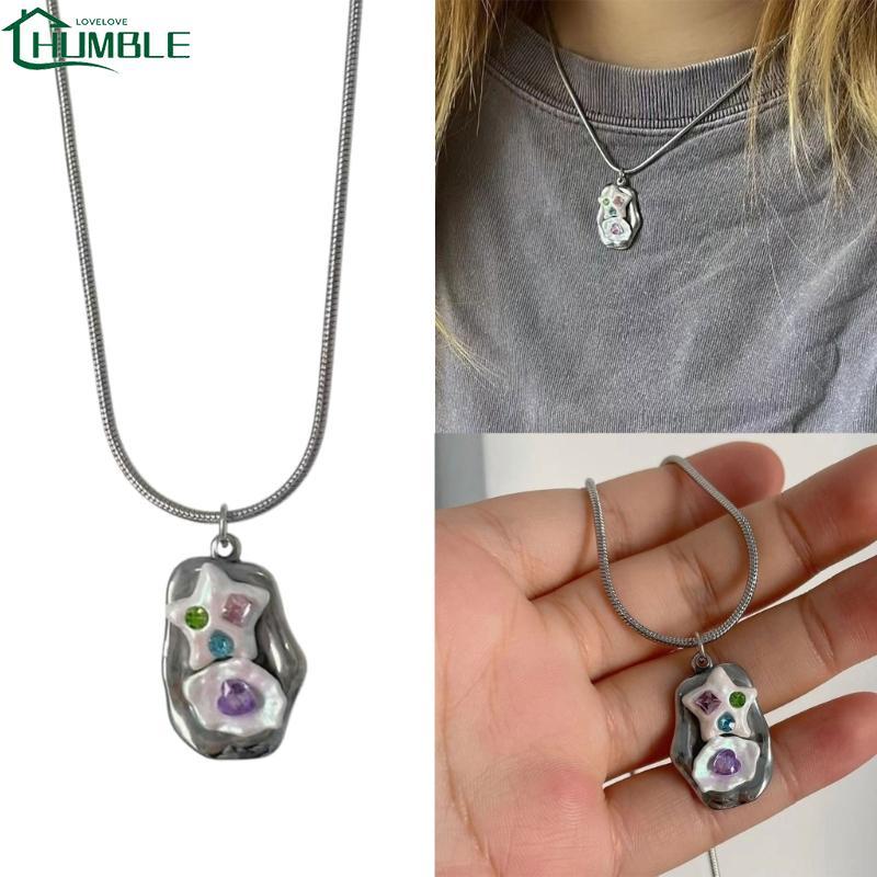 Humble Lava Star Heart สร้อยคอเครื่องประดับ Y2k อุปกรณ์เสริม Star Choker วัสดุเหล็กไทเทเนียมเครื่องป