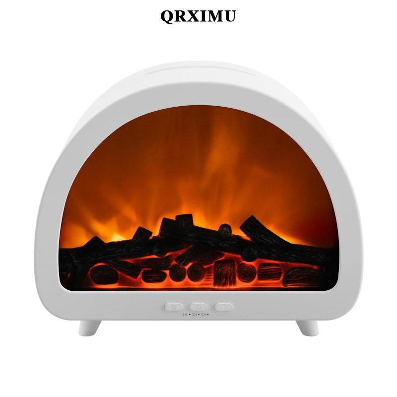 [Mamkrisncknnneck neckeck ncombeds เดิม] Mist Humidifier with Flame Effect Tabletop Fireplace Humidi