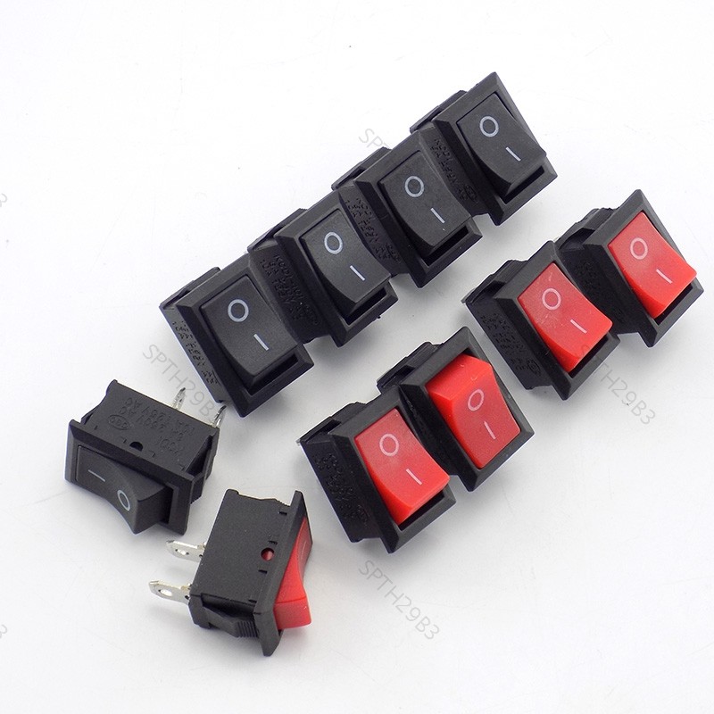5 ชิ้น/แพ็คเรือ Rocker สวิทช์ 2 Pin On-off Push 6A/250VAC 10A 125VAC ปุ่ม TH29B3