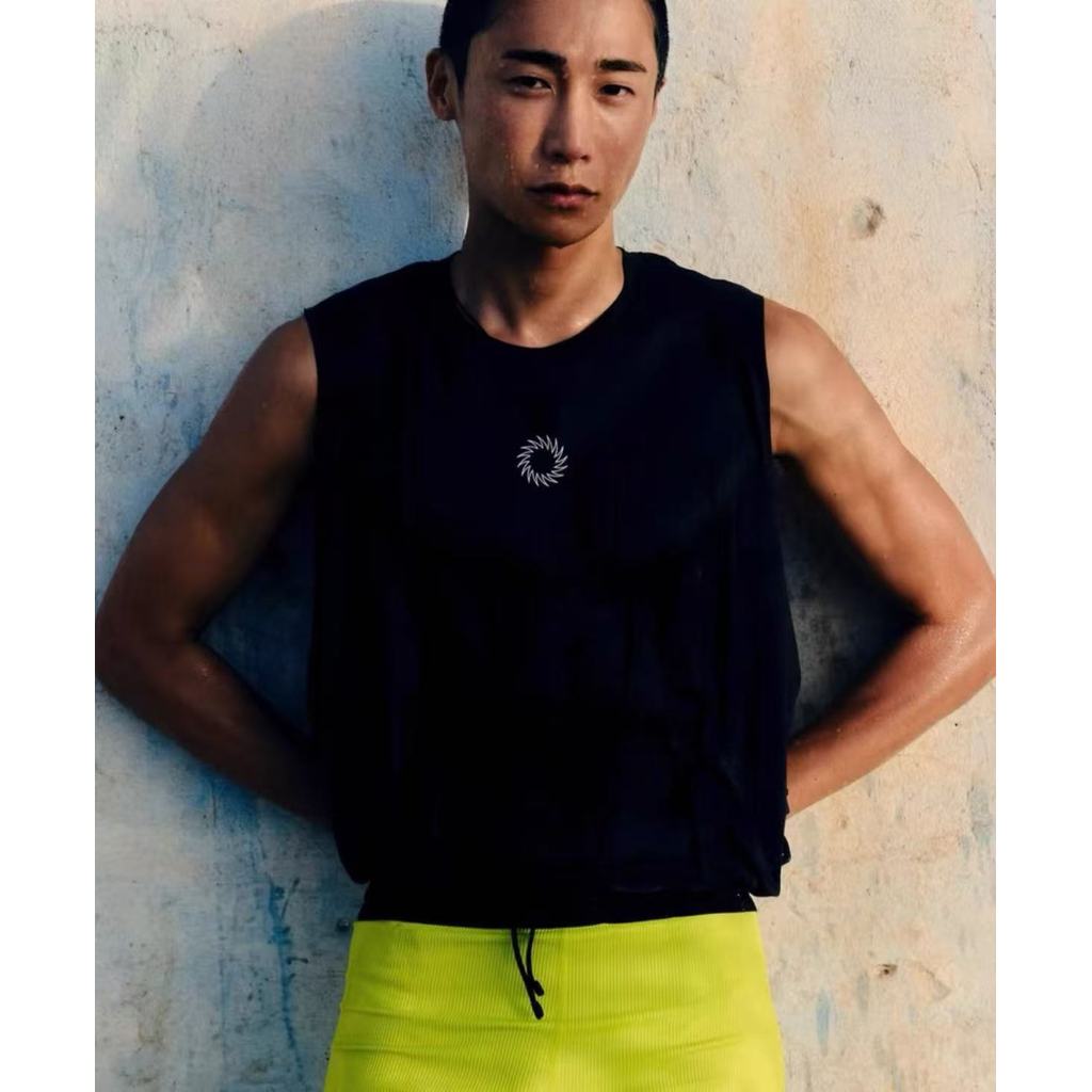 UVU-SUMMER SPORT Series Gear LOGO เสื้อยืดกีฬาแขนกุดน้ําหนักเบา