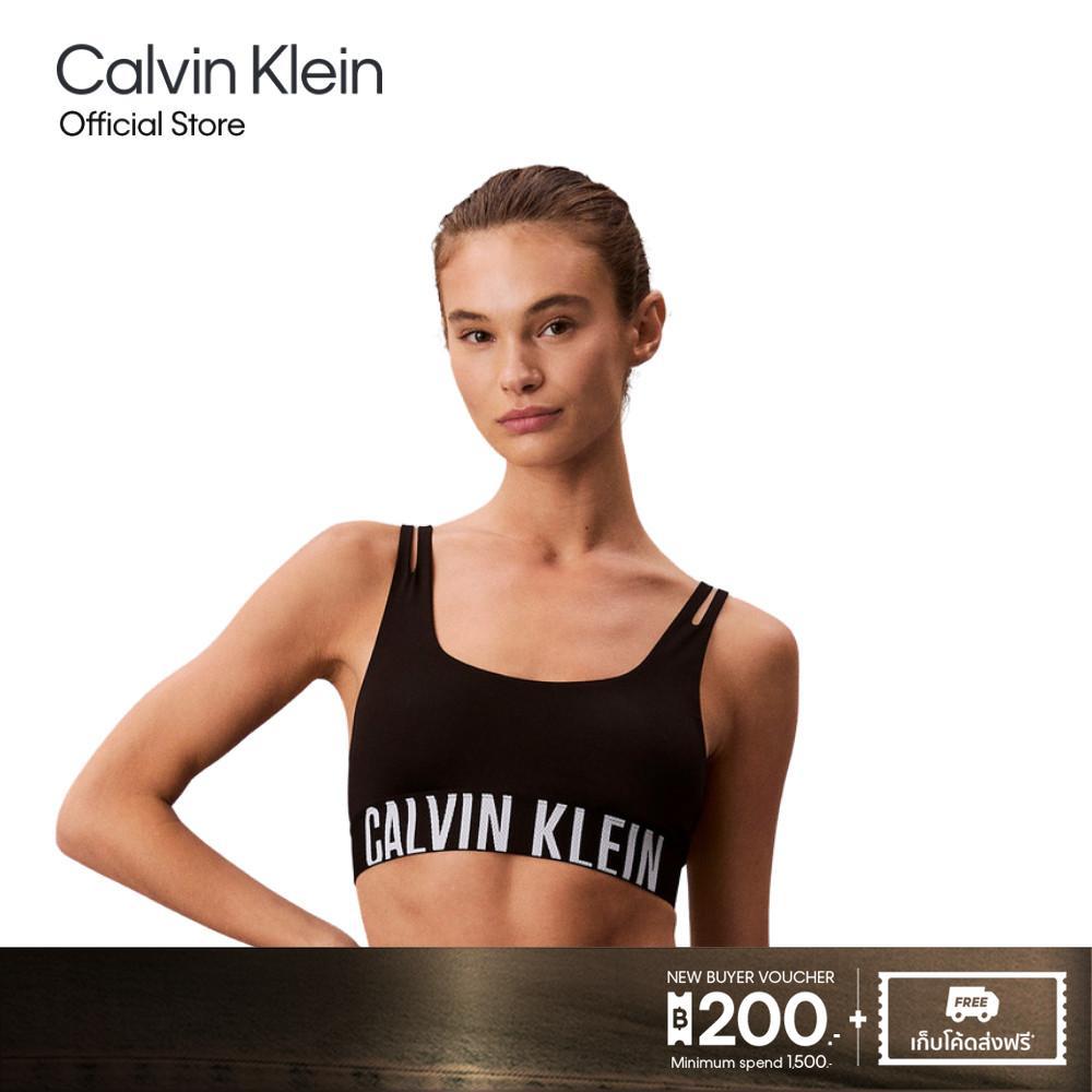 CALVIN KLEIN เสื้อชั้นในผู้หญิงแบบตะขอหลัง Intense Power Microfiber Cooling รุ่น QF8478AD UB1-สีดำ
