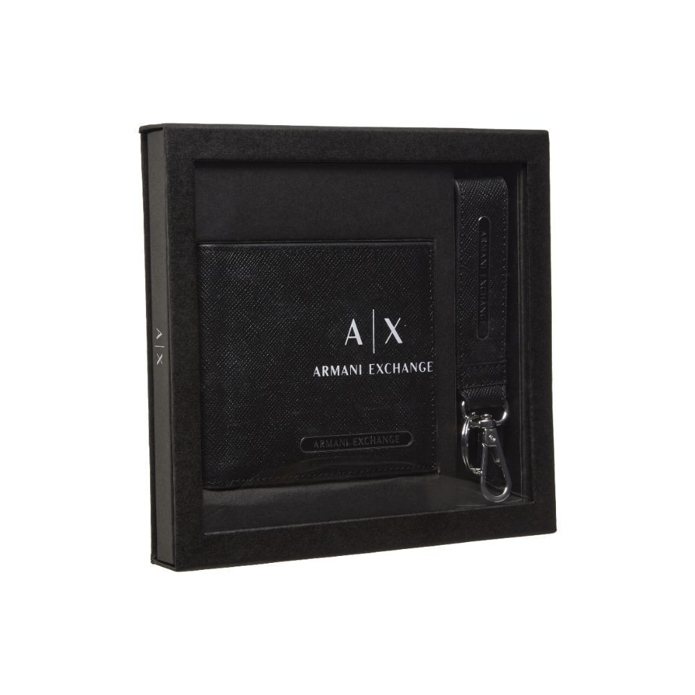 Armani Exchange حافظة بطاقات رجالية — أسود — صورة 4