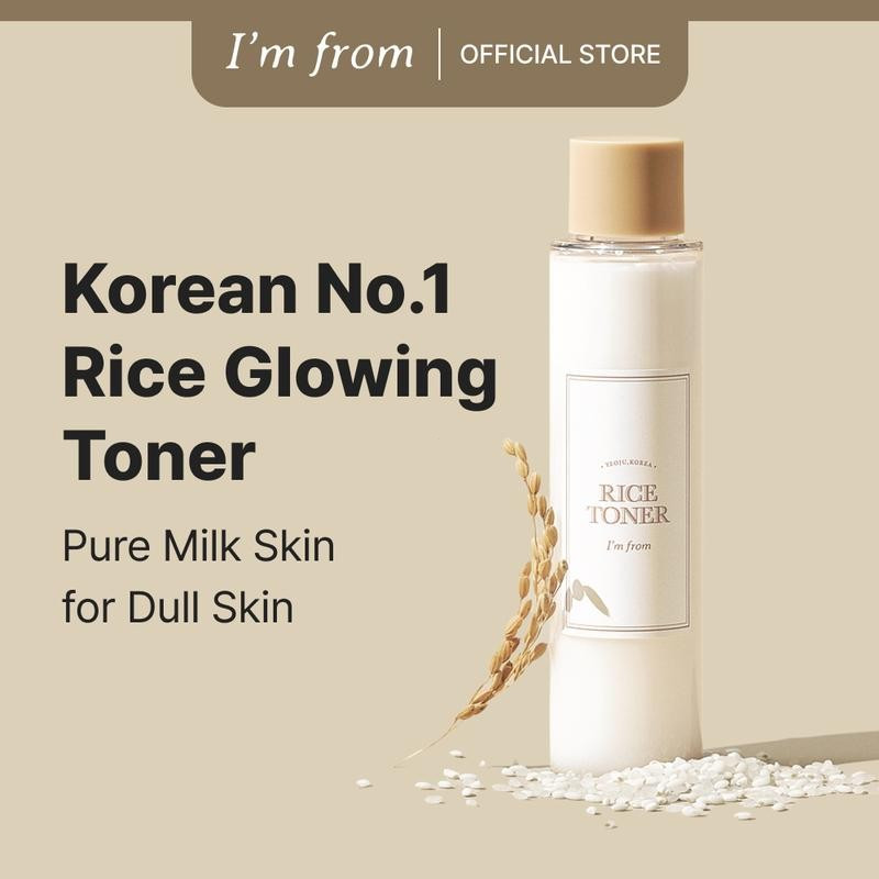 [I'm From Official Shop] Rice Toner, 77.78% Rice Extract from Korea, Glow Essence with Niacinamide, 