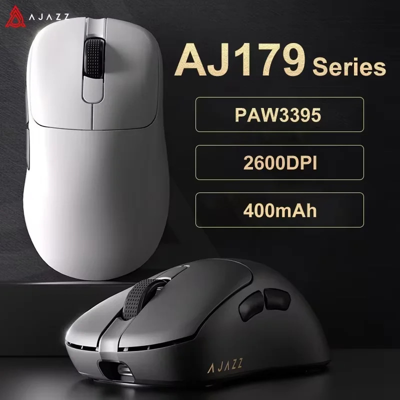 AJAZZ AJ179 PRO PAW3395 เมาส์ไร้สายแบบมีสายน้ําหนักเบาพร้อมฐานชาร์จแม่เหล็กเมาส์สําหรับเล่นเกมมาโครต