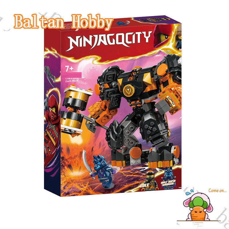 Baltan HN5X เข้ากันได้กับ Ninjago 71806 Coles Elemental Earth Mech บล็อกตัวต่อของเล่น EN5