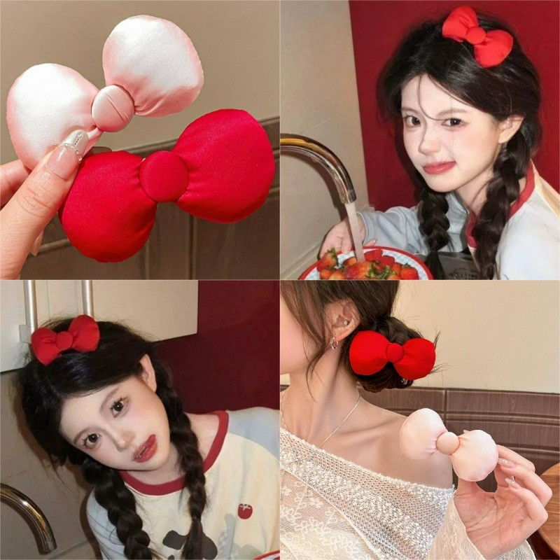 กิ๊บรัดผม ponytail แบบ bowknot สีสดใส เสริมความเก๋สำหรับคนชอบแฟชันผม