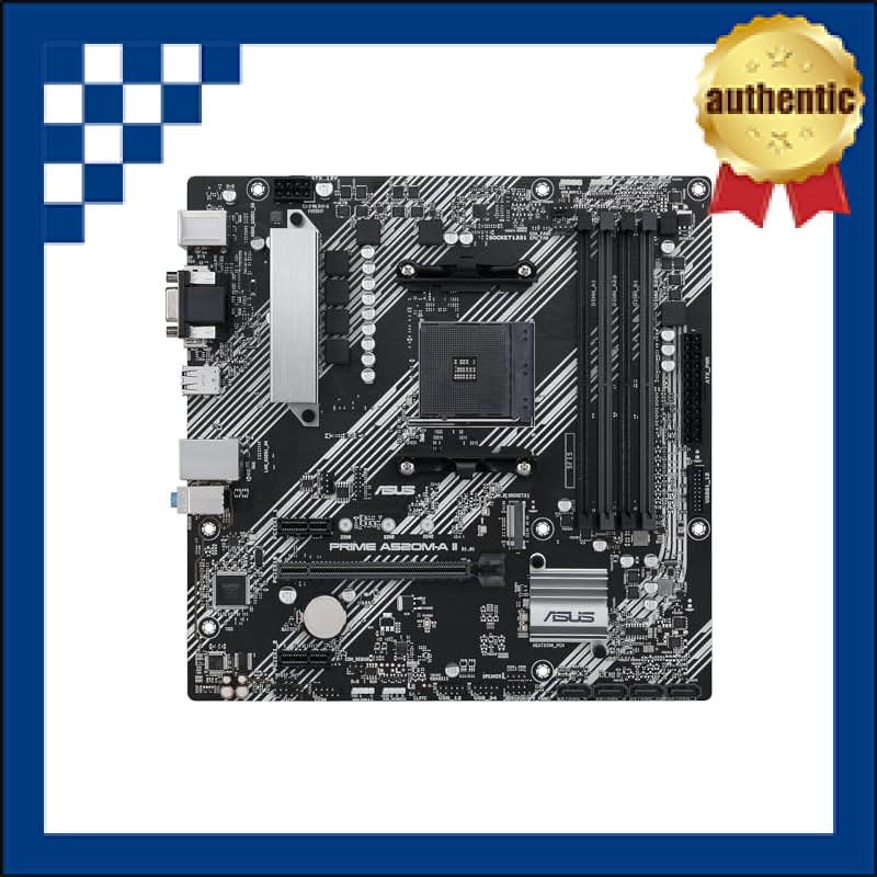 ASUS PRIME A520M-A II AMD Ryzen 5000 Series AM4 Compatible A520 mATX Motherboard / Official Domestic