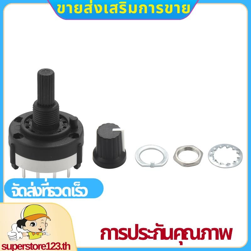 3P4T 3 Pole 4 Position Single Band Rotary Switch พร้อม Knob .superstore123th