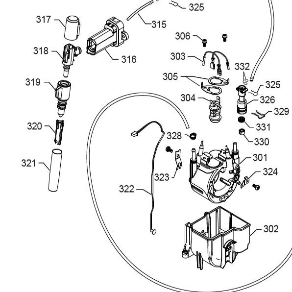 เครื่องชงกาแฟ Philips EP2121 EP2124 2221 2220 3221 1221 Foaming Tube อุปกรณ์ท่อด้านนอก
