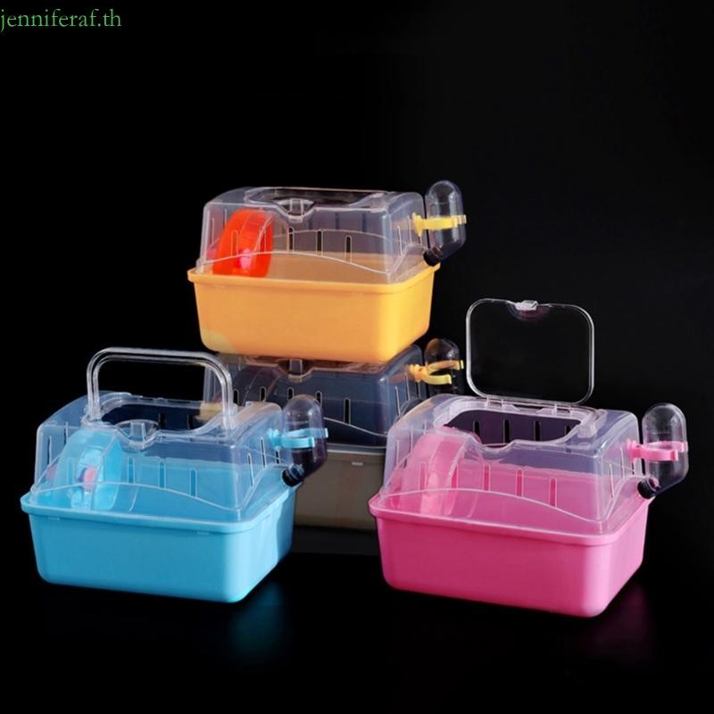 Jenniferf Bird Travel for Carrier with Handle Clear View กรงพกพาหนูแฮมสเตอร์มีล้อ