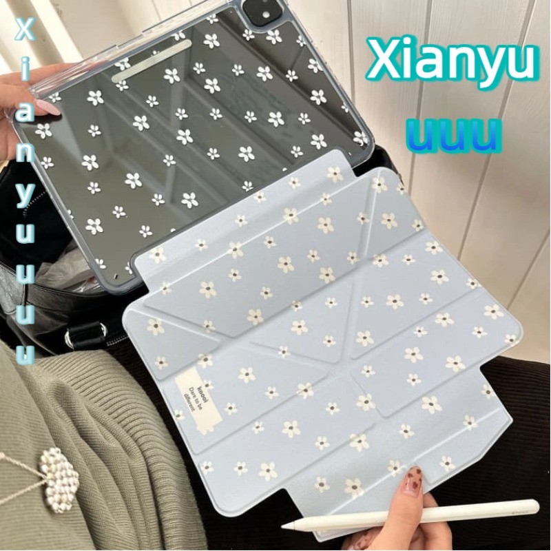 3 + Y สีฟ้าสดเต็มหน้าจอดอกไม้สําหรับ IPad10.2 Shell Ipad10th 5th Gen11 A16 ฝาครอบ Mini6 กรณี Air6/7 11/13 นิ้ว Air4/5 10.9 Pro11 M2 Ipad12.9 ฝาครอบป้องกันการดัด ราคา ถูกที่สุด ดีลบีเคเค