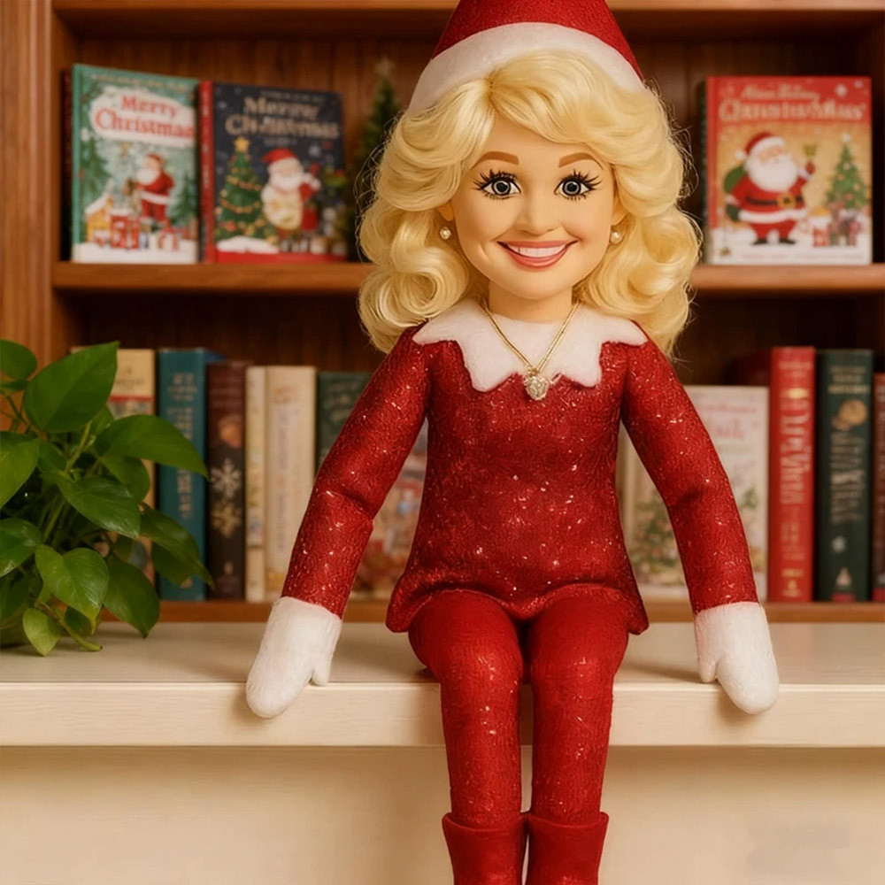 Cute Dolly Parton Elf Doll for Christmas