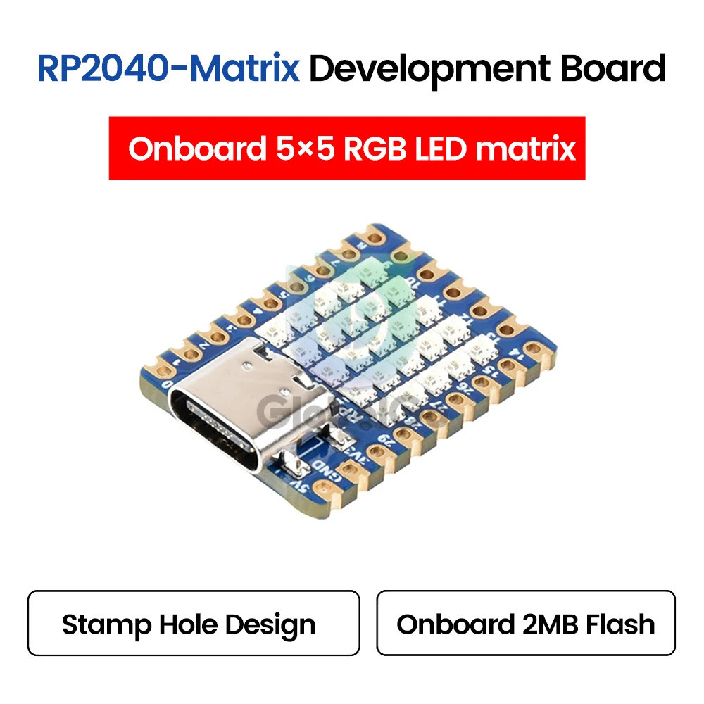 RP2040-Matrix Development Board สําหรับ Raspberry Pi 55 RP2040 RGB LED Matrix ตามที่ RP2040 Dual Cor
