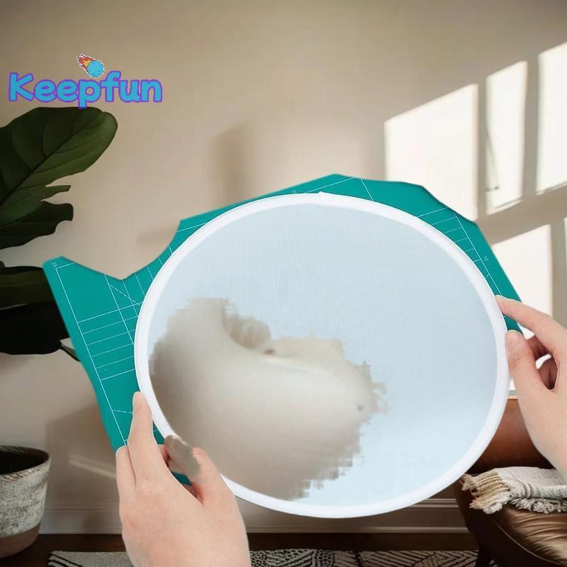 [Keepfun] พัดลมพับ Simple Circular Performance แบบพกพา Round Hand Woman พับได้ nk Handheld [ใหม่]