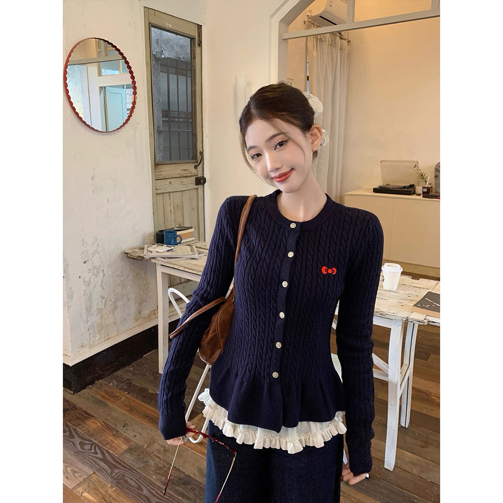 HOT พร้อมส่ง เสื้อไหมพรมแขนยาว คอกลม ผ้านุ่มนิ่ม สีพื้นสไตล์เกาหลี M106 ราคา ถูกที่สุด ดีลบีเคเค แกลเลอรีภาพที่ 8