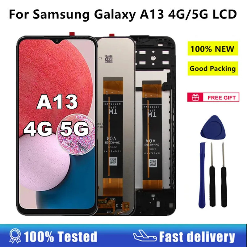 A13 สําหรับ Galaxy A13 4G 5G จอแสดงผล LCD Touch Screen Digitizer Assembly สําหรับ A135 A135F A135U A