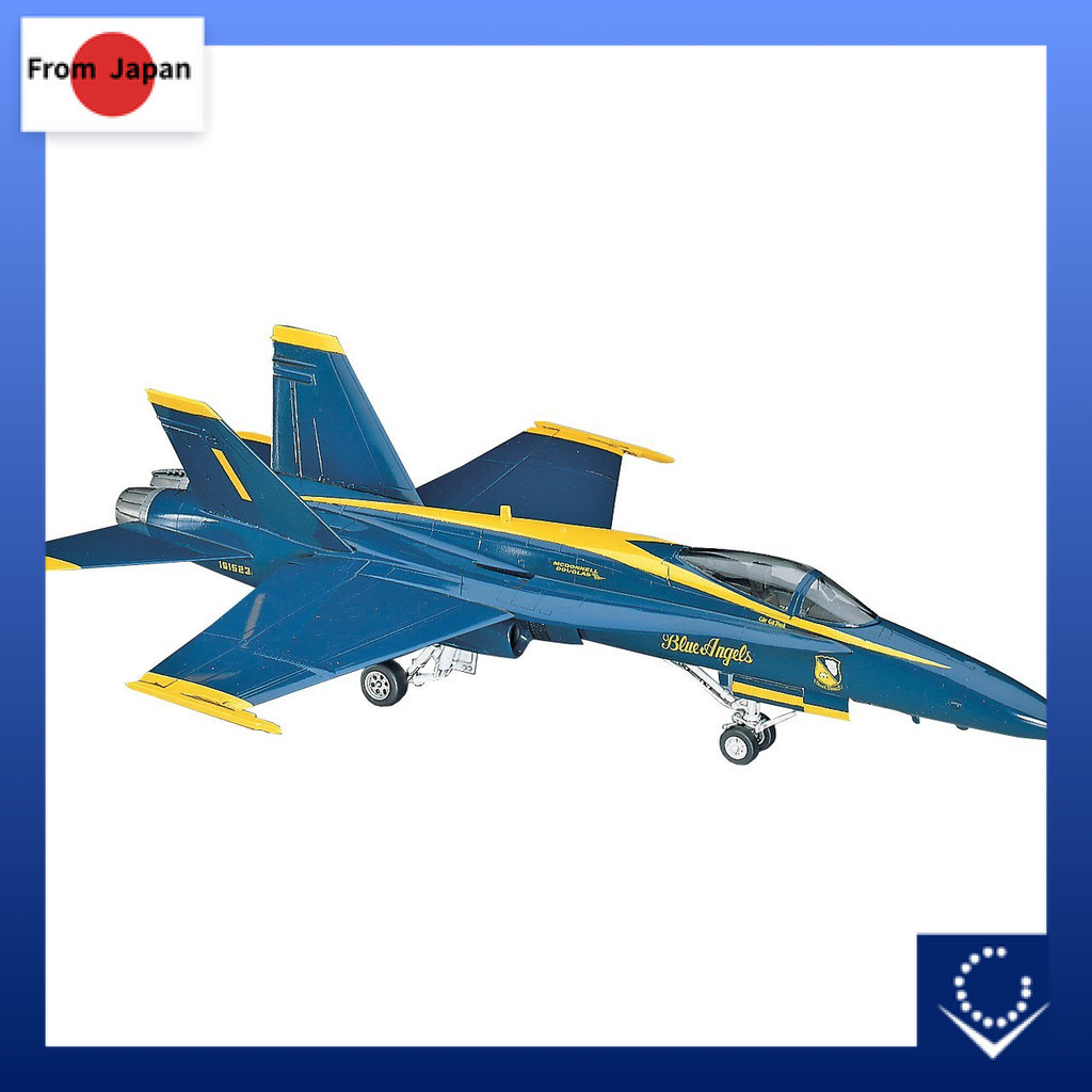HASEGAWA โมเดลประกอบเครื่องบิน F/A-18A Blue Angels ของกองทัพเรือสหรัฐ ขนาด 1/72 พลาสติกคุณภาพสูง สำห