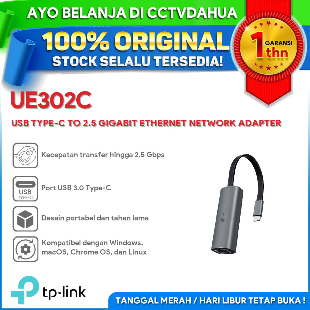 TP-LINK UE302C USB TYPE-C TO 2.5 GIGABIT ETHERNET NETWORK ADAPTER