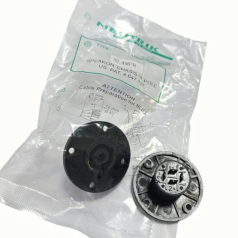 30 ชิ้น/ล็อต 100% ใหม่สําหรับ NEUTRIK NL4MPR NL4MD-V speakON สี่คอร์เสียงซ็อกเก็ตลําโพงฐาน NL4FX สีด