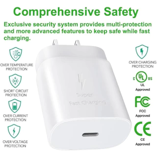 รับประกัน 1 ปี สายชาร์จ Typec to Typec หัวชาร์จ pd 25w usb-c 3a Fastcharging เหมาะสำหรับ Galaxy pad phone Android AAA