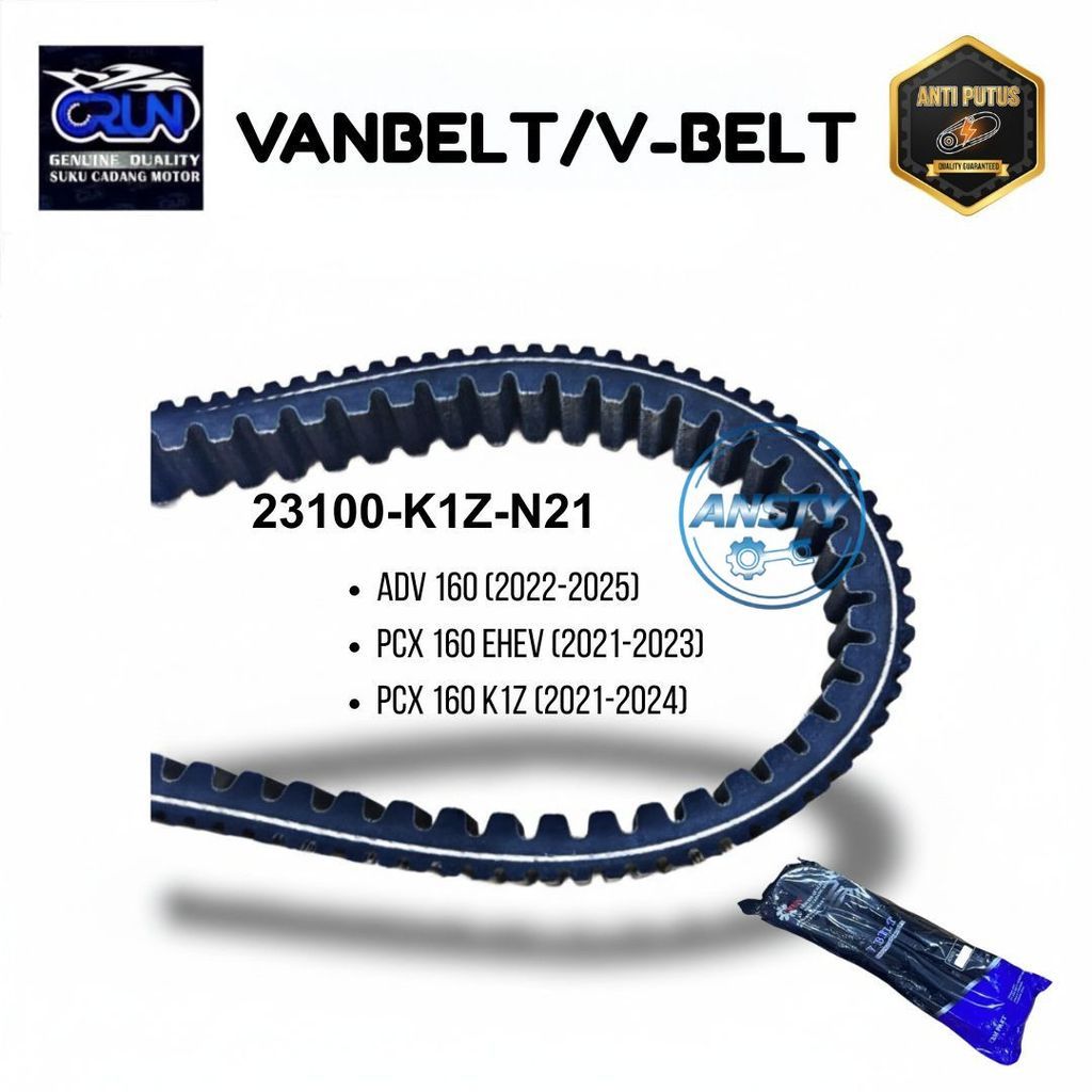 23100-K1Z-N21 CRUN V-Belt Honda ADV 160 Vanbelt PCX 160 K1Z เข็มขัดไดรฟ์มอเตอร์