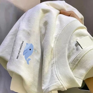 yout-trend🔥 เสื้อยืด oversize unisex สไตล์เกาหลี ผ้าฝ้ายแท้ใส่สบาย ไม่แตกเมื่อซัก ปรับแต่งเฉพาะบุคคล “FPNZXAND Whale”