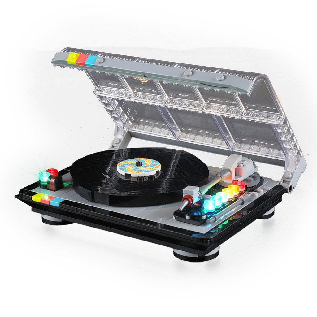 เครื่องประดับ ของเล่นเลโก้ที่เข้ากันได้ YB บันทึกเครื่องเล่นแผ่นเสียงแสงอาคารบล็อก 40699 ชุดไฟ LED