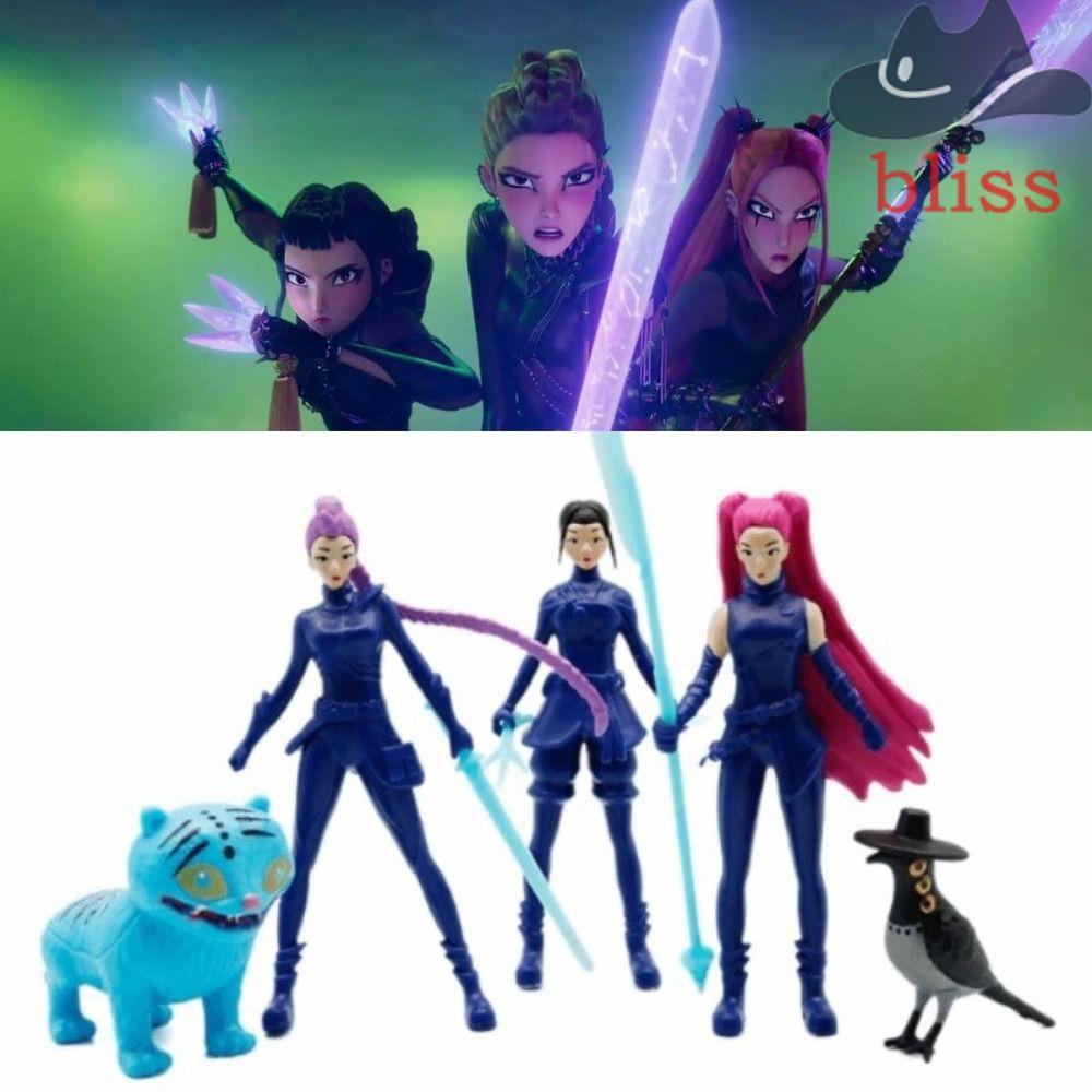 BLISS 5\6\8\12\18 ชิ้น Demon Hunters ของเล่น, Mira HUNTR/X ของเล่นตกแต่ง, Kawaii การ์ตูน Zoey Myster