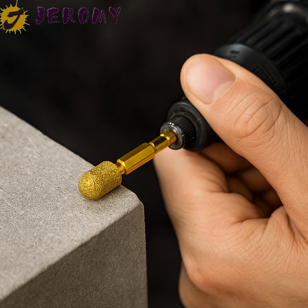 JEROMY Adamas เคลือบโรตารี Burrs, หกเหลี่ยม Shank อุณหภูมิสูง Brazing เทคโนโลยี Adamas ชุดเครื่องมือ