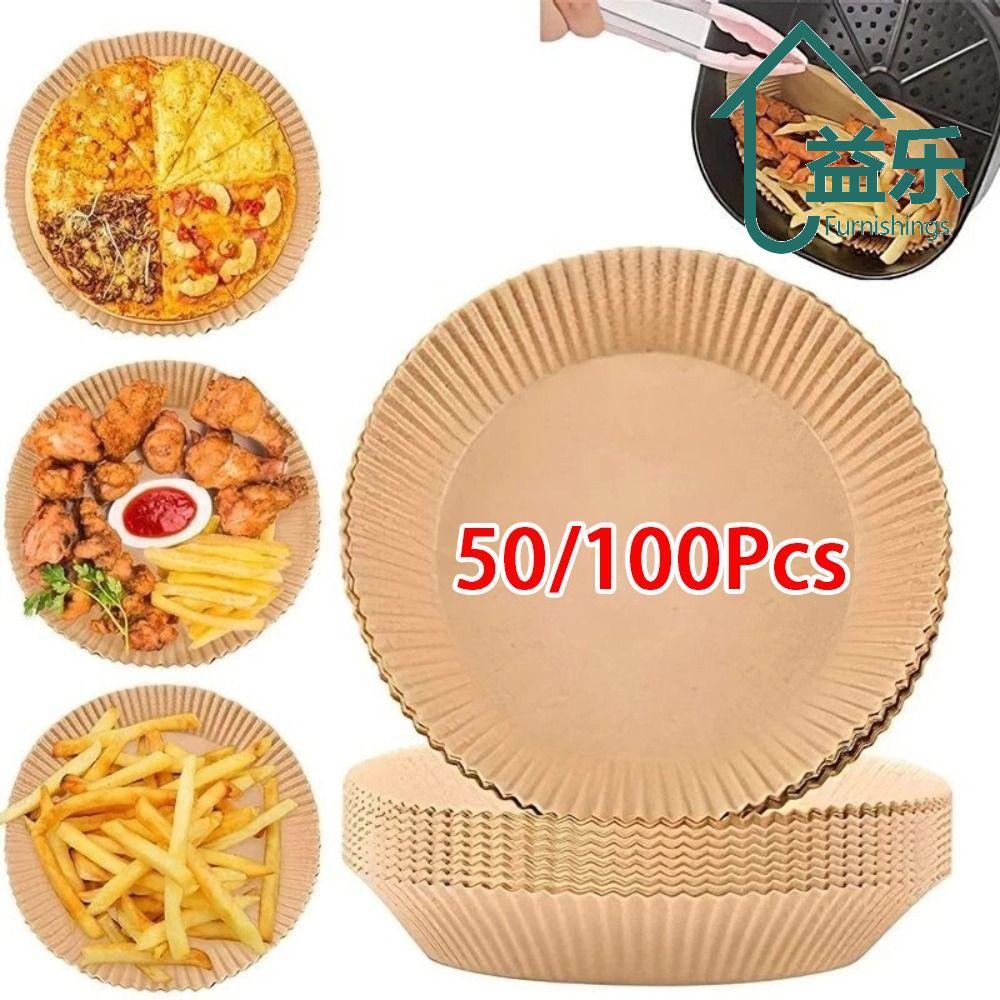 ANTINON 20/50/100 ชิ้นกระดาษอบ, Non-Stick กันน้ํา Air Fryer กระดาษ,ทนทานทิ้งน้ํามันกระดาษทอดสําหรับ Steamer มัฟฟิน Cupcake