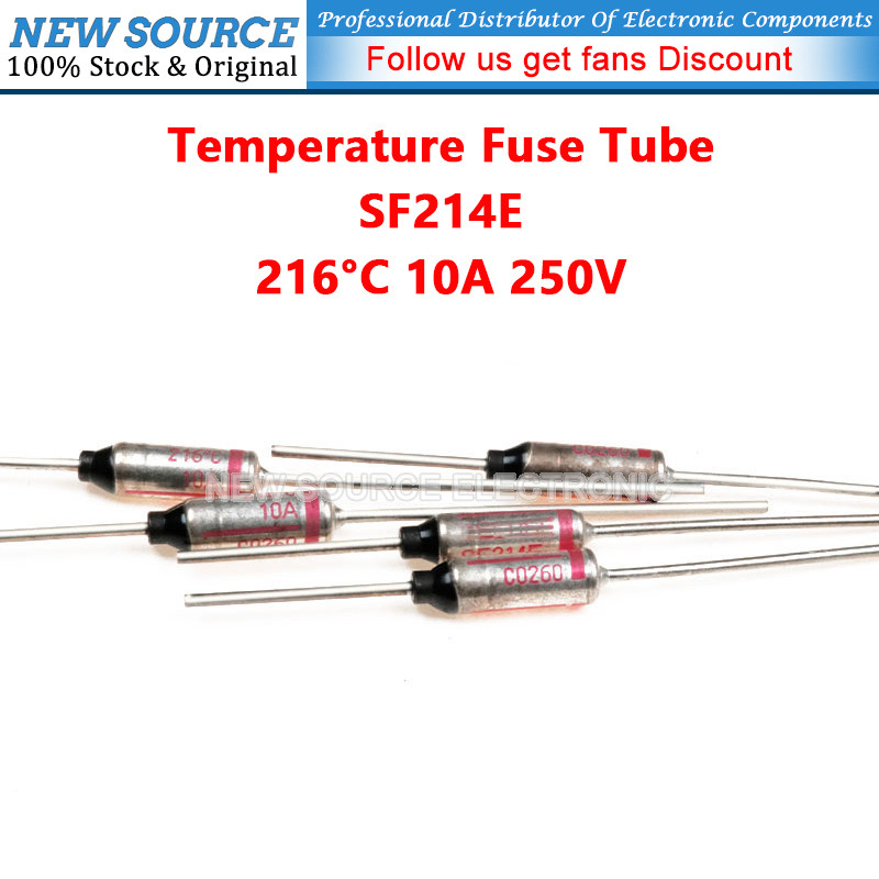 [5 ชิ้น] SF214E Cutoffs สําหรับ NEC Thermal Fuse 216°C 216 องศา 10A 250V หลอดฟิวส์อุณหภูมิ