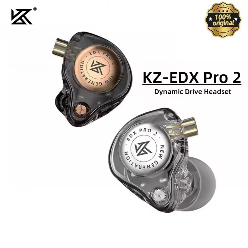 KZ EDX PRO 2 แบบไดนามิกหูฟังชนิดใส่ในหู IEMs Monitor ชุดหูฟังหูฟังแบบมีสาย HIFI หูฟังเพลงที่ถอดออกได