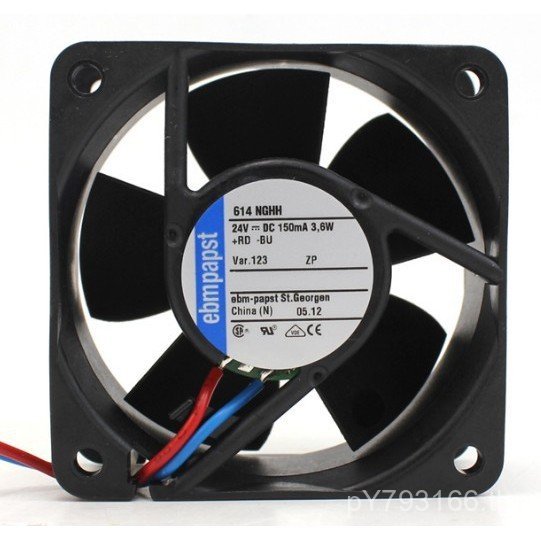 6025 Double Ball 0.15 A3.6 W24V อินเวอร์เตอร์ 614NGHH พัดลม QGRP