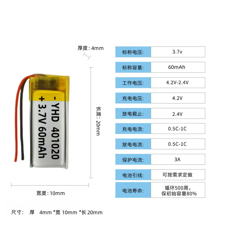 401020โพลีเมอร์60มิลลิแอมป์ชั่วโมงห้อยคอหูฟังจุดอ่านปากกาสมาร์ทสร้อยข้อมือชาร์จ10.18ค