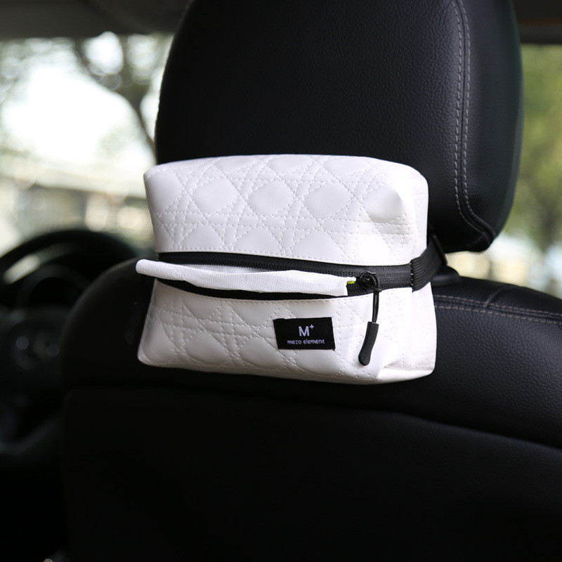 【Ready Stock】 American Elements Classic Style Car Tissue Box Leather Tissue Bag Paper Extraction Box