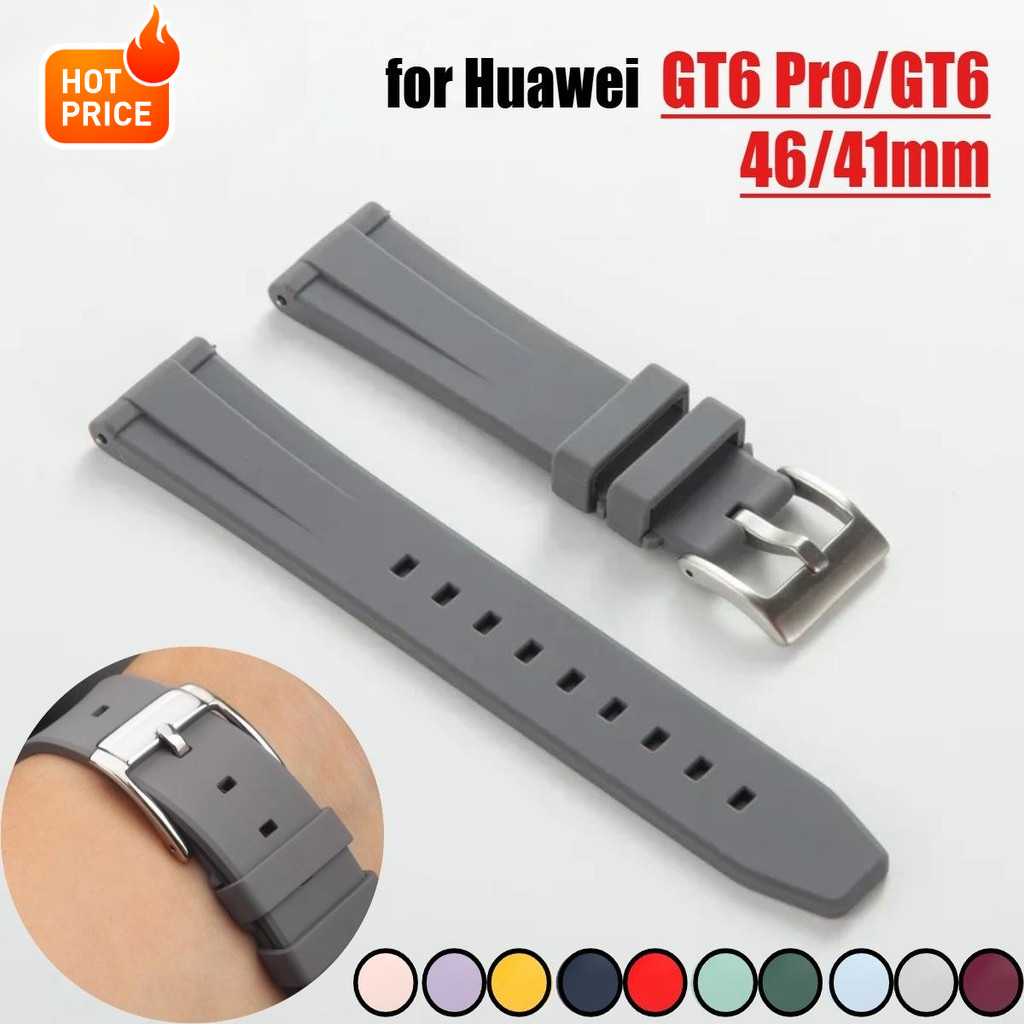 18 มม.22 มม.ยางกีฬาสําหรับ Huawei GT6/GT6 Pro 46 มม.Huawei นาฬิกา 5 46/42 มม.สายนาฬิกาสายรัดข้อมือ Quick Release กันน้ําสําหรับ Huawei GT5 Pro GT4
