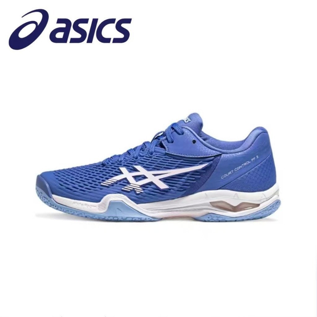 ASICS ของแท้Asics ff 3 รองเท้าแบดมินตันสีม่วงสําหรับผู้ชายและผู้หญิง