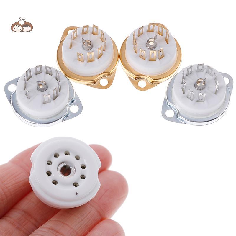 BEF 1 PC แชสซี 9pin เซรามิคหลอดสําหรับ EL84 ECC82 6922 12AX7 TH