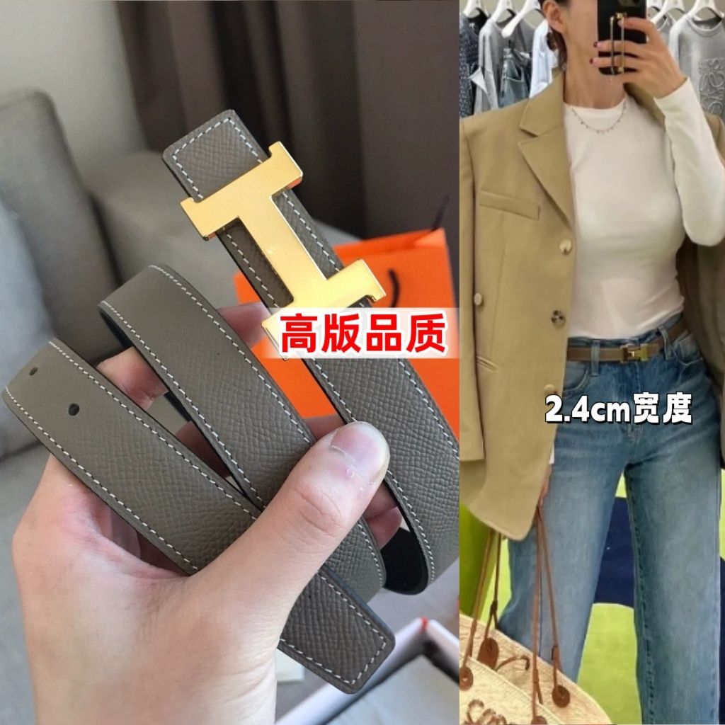 เข็มขัดหนังแท้สไตล์ใหม่สำหรับสุภาพสตรี มีสต็อกพร้อมส่ง
